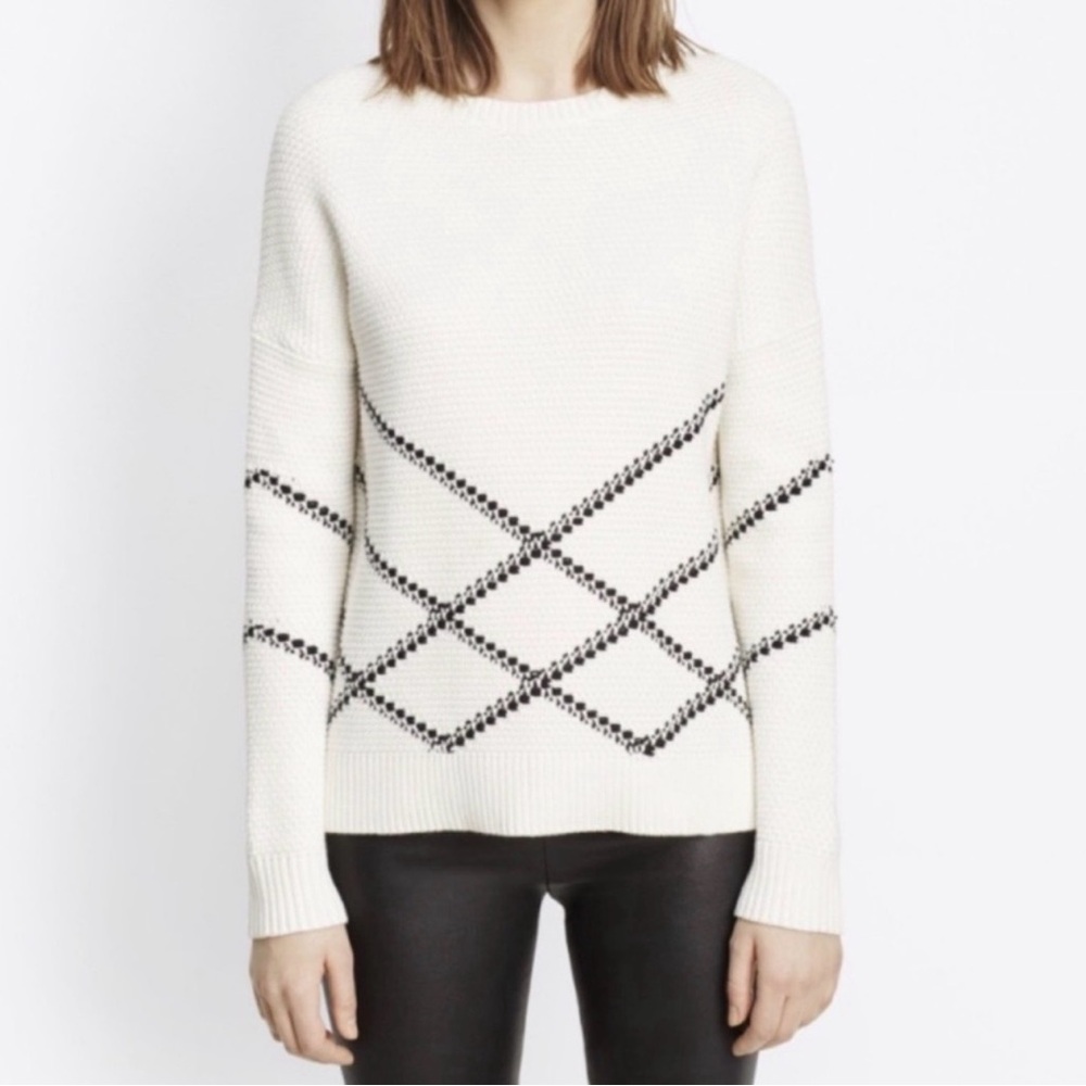 Vince sweater with geometric pattern